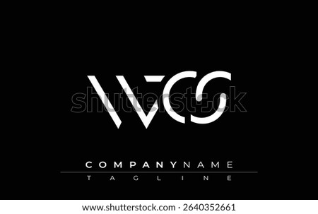 WCS abstract letter design. Modern Business Logo Design With Abstract Typography and Contemporary Style