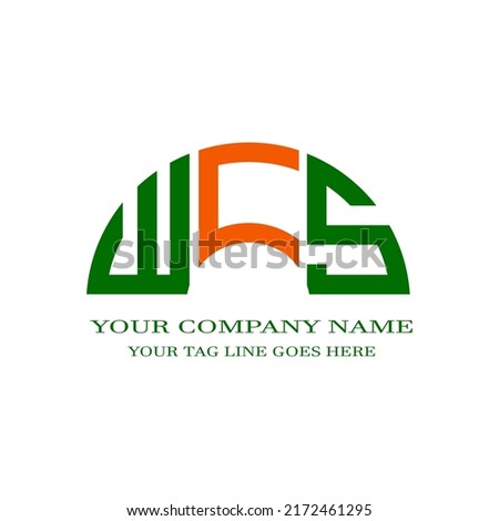 WCS letter logo creative design with vector graphic