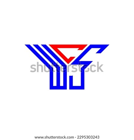 WCS letter logo creative design with vector graphic, WCS simple and modern logo.