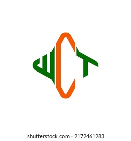 WCT letter logo creative design with vector graphic
