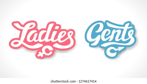 WC/toilet/restroom men women sign - vector illustration