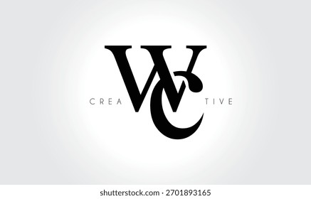 WCwc Elegant Serif Monogram Logo – Luxury Lowercase Typographic Lettermark for Modern Branding