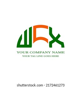 WCX letter logo creative design with vector graphic