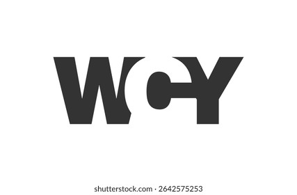 WCY logo design. Initial letter W C Y bold font style for tech startups, consulting, corporate branding. Creative company name, headlines typography identity, trendy logotype. Vector illustration.