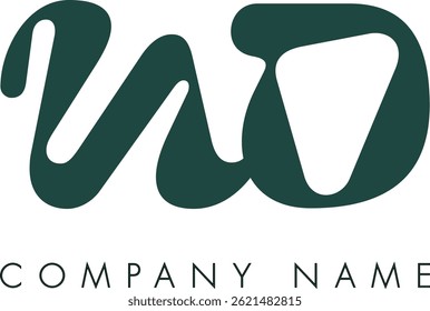 WD criativo moderno abstrato carta logotipo vetor design. Utilizável para sua empresa ou empresa e identidade da marca.