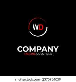 WD creative modern letters logo design template