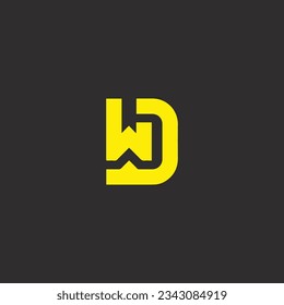 WD creative and modern logo design.
