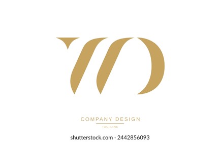 WD, DW Abstract Letters Logo Monogramme Police d'icône de création