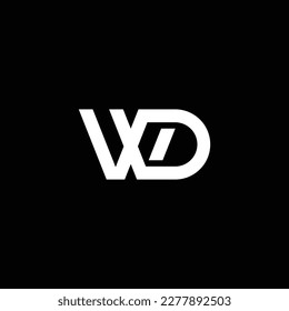 WD or DW abstract outstanding professional business awesome artistic branding company different colors illustration logo