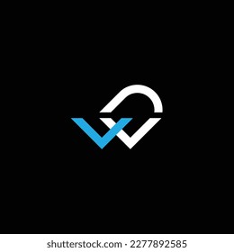 WD o DW abstracto sobresaliente negocio profesional asombroso marca artística empresa de diferentes colores ilustración logo
