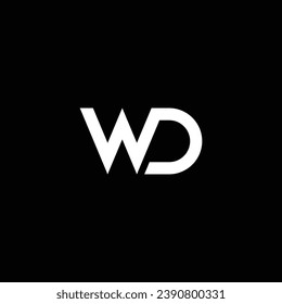 WD o DW abstract sobresaliente negocio profesional impresionante marca artística empresa de diferentes colores ilustración logo o icono o diseño monograma.