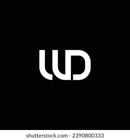 WD oder DW abstrakt herausragende professionelle Unternehmen fantastische künstlerische Branding-Unternehmen verschiedenen Farben Illustrations-Logo oder Symbol oder Monogramm-Design.