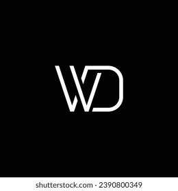 WD or DW abstract outstanding professional business awesome artistic branding company different colors illustration logo or icon or monogram design.