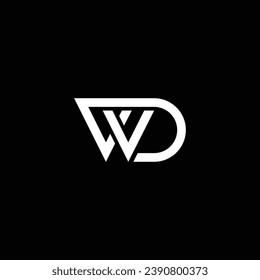 WD or DW abstract outstanding professional business awesome artistic branding company different colors illustration logo or icon or monogram design.