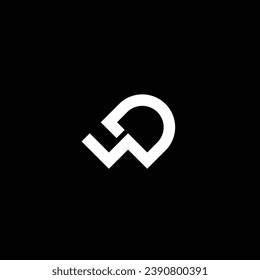 WD or DW abstract outstanding professional business awesome artistic branding company different colors illustration logo or icon or monogram design.
