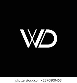 WD oder DW abstrakt herausragende professionelle Unternehmen fantastische künstlerische Branding-Unternehmen verschiedenen Farben Illustrations-Logo oder Symbol oder Monogramm-Design.
