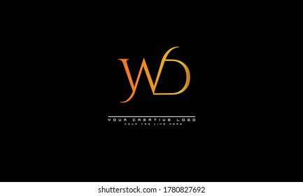 WD DW abstrakte Vektorlogo-Monogramm-Vorlage