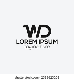 wd, dw letter modern monogram logo design isolated vector template 