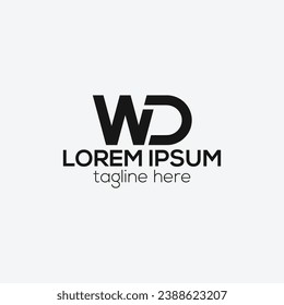 wd, dw letter modern monogram logo design isolated vector template 