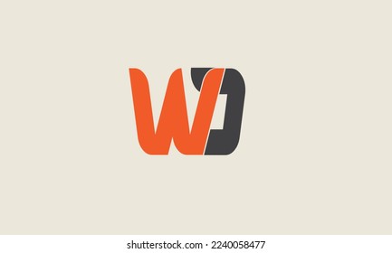 WD , Diseño del logotipo de DW Abstract Vector monograma.