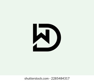 WD DW Logo design vector template