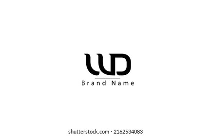 WD DW W D abstract vector logo monogram template