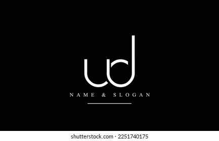 WD, DW, W, D abstract letters logo monogram