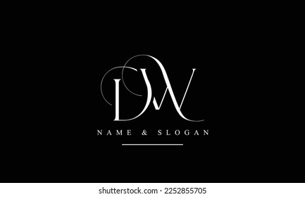 WD, DW, W, D abstract letters logo monogram