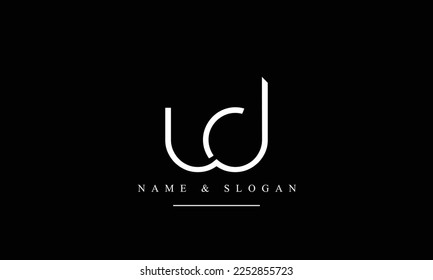 WD, DW, W, D abstract letters logo monogram
