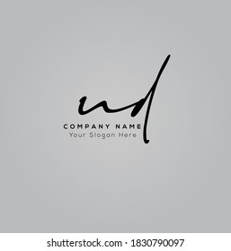 WD Initial letter handwriting and signature logo. Beauty vector initial logo .Fashion, boutique, floral and botanical
