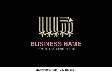 WD initial logo | initial based abstract modern minimal creative logo, vector template image. luxury logotype , real estate homie . typography . initials 