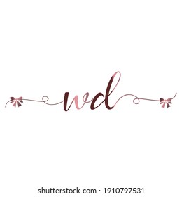 WD Initial logo handwriting modern luxury fashion