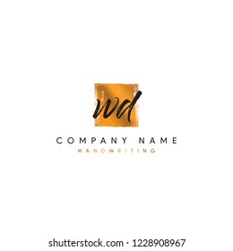 WD initial with signature style