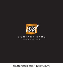 WD initial with signature style