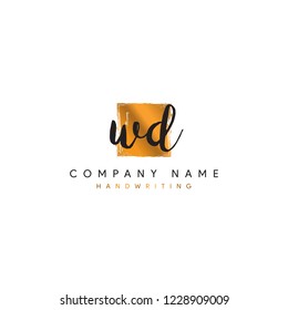 WD initial with signature style