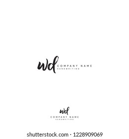 WD initial with signature style