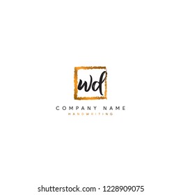 WD initial with signature style