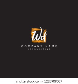 WD initial with signature style