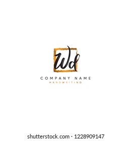 WD initial with signature style