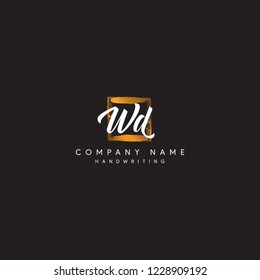 WD initial with signature style