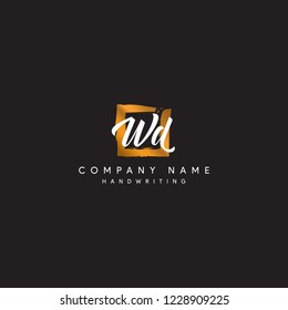 WD initial with signature style