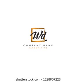 WD initial with signature style