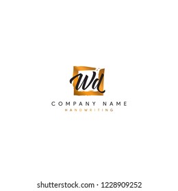 WD initial with signature style