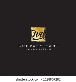 WD initial with signature style