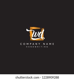 WD initial with signature style