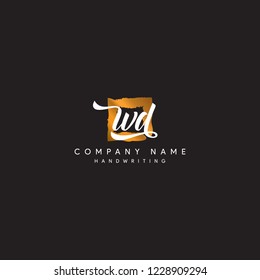 WD initial with signature style