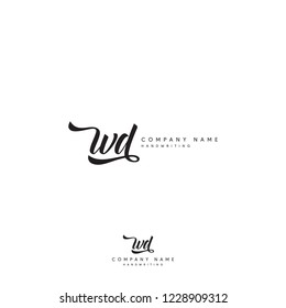 WD initial with signature style