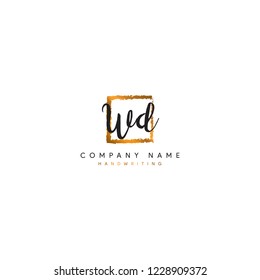 WD initial with signature style