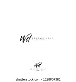 WD initial with signature style