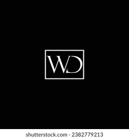 WD letter logo design on . WD creative initials letter logo concept. WD icon design. W D